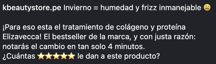 Ejemplo de escritura para Tiktok